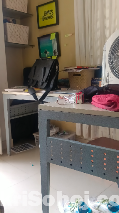 L shaped metal table